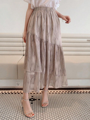 DAZY Printed Chiffon Skirt