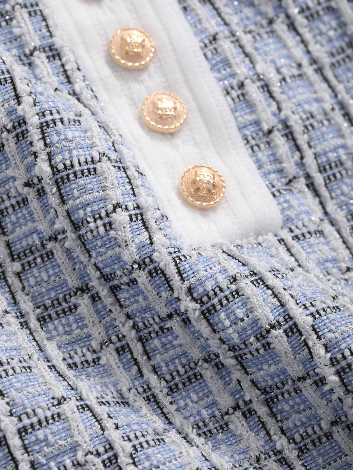 DAZY Short Sleeve Polo Shirt With Textured Grid Pattern Collar