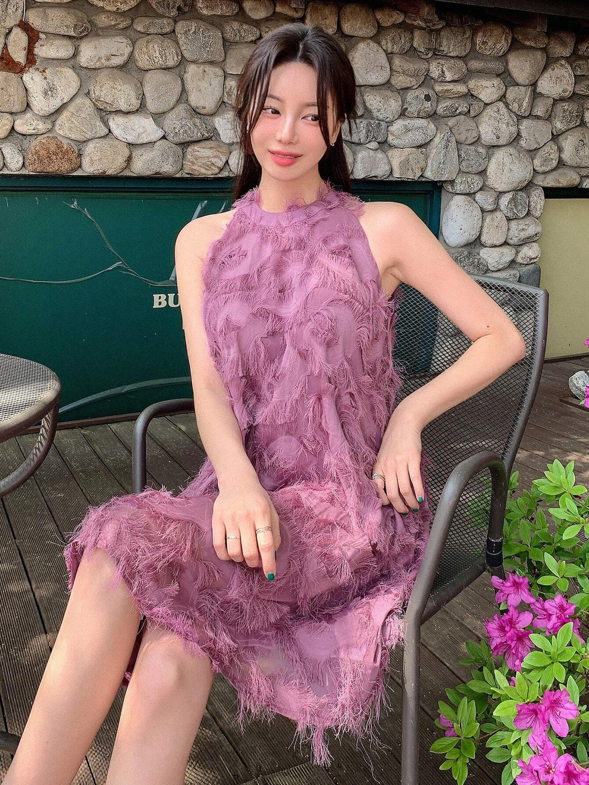 DAZY Solid Color Women's Open Shoulder Casual Summer Holiday Dress