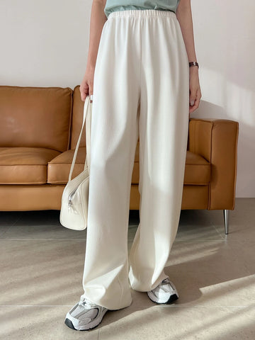 DAZY Solid Elastic Waist Sweatpants