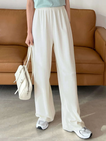DAZY Solid Elastic Waist Sweatpants