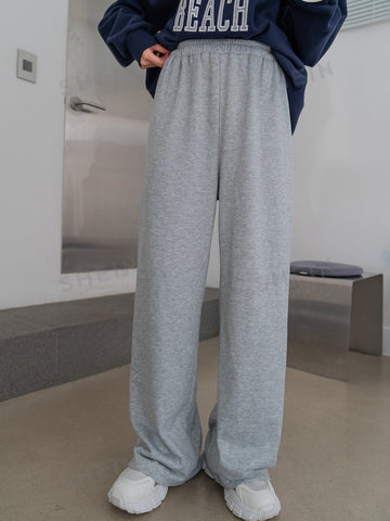 DAZY Solid Elastic Waist Sweatpants