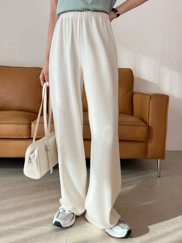 DAZY Solid Elastic Waist Sweatpants