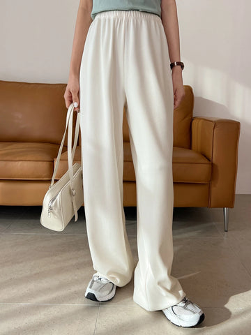 DAZY Solid Elastic Waist Sweatpants