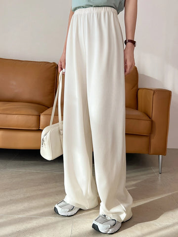 DAZY Solid Elastic Waist Sweatpants
