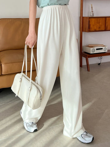 DAZY Solid Elastic Waist Sweatpants