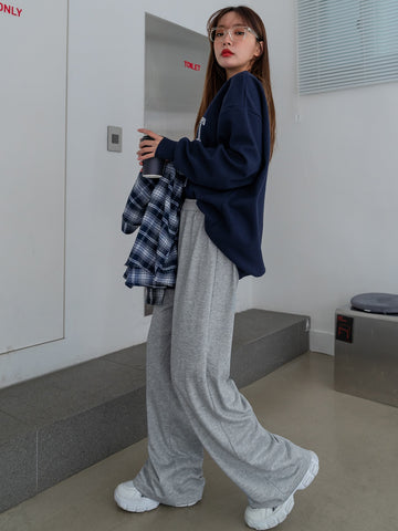 DAZY Solid Elastic Waist Sweatpants