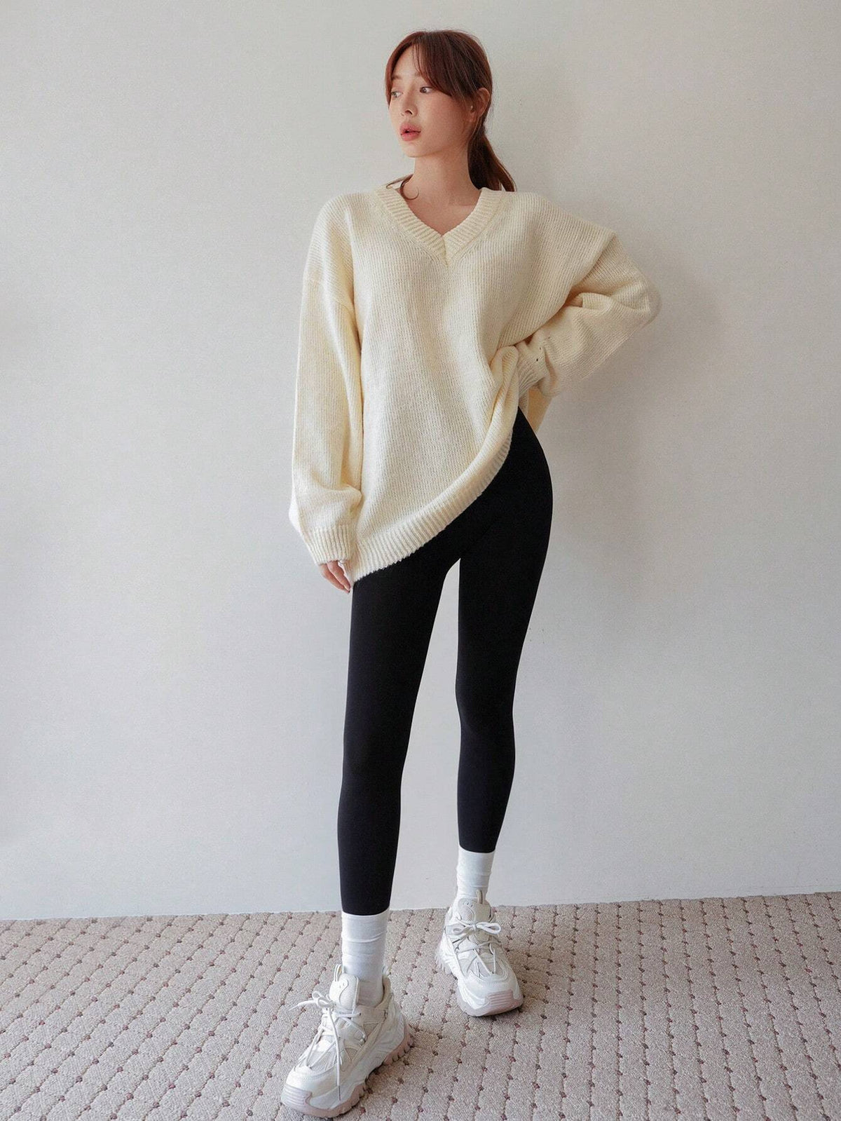 DAZY Solid Fleece Lined Leggings
