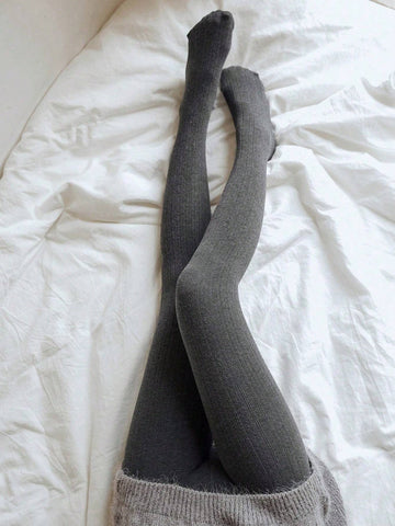 DAZY Solid Ribbed Knit Leggings