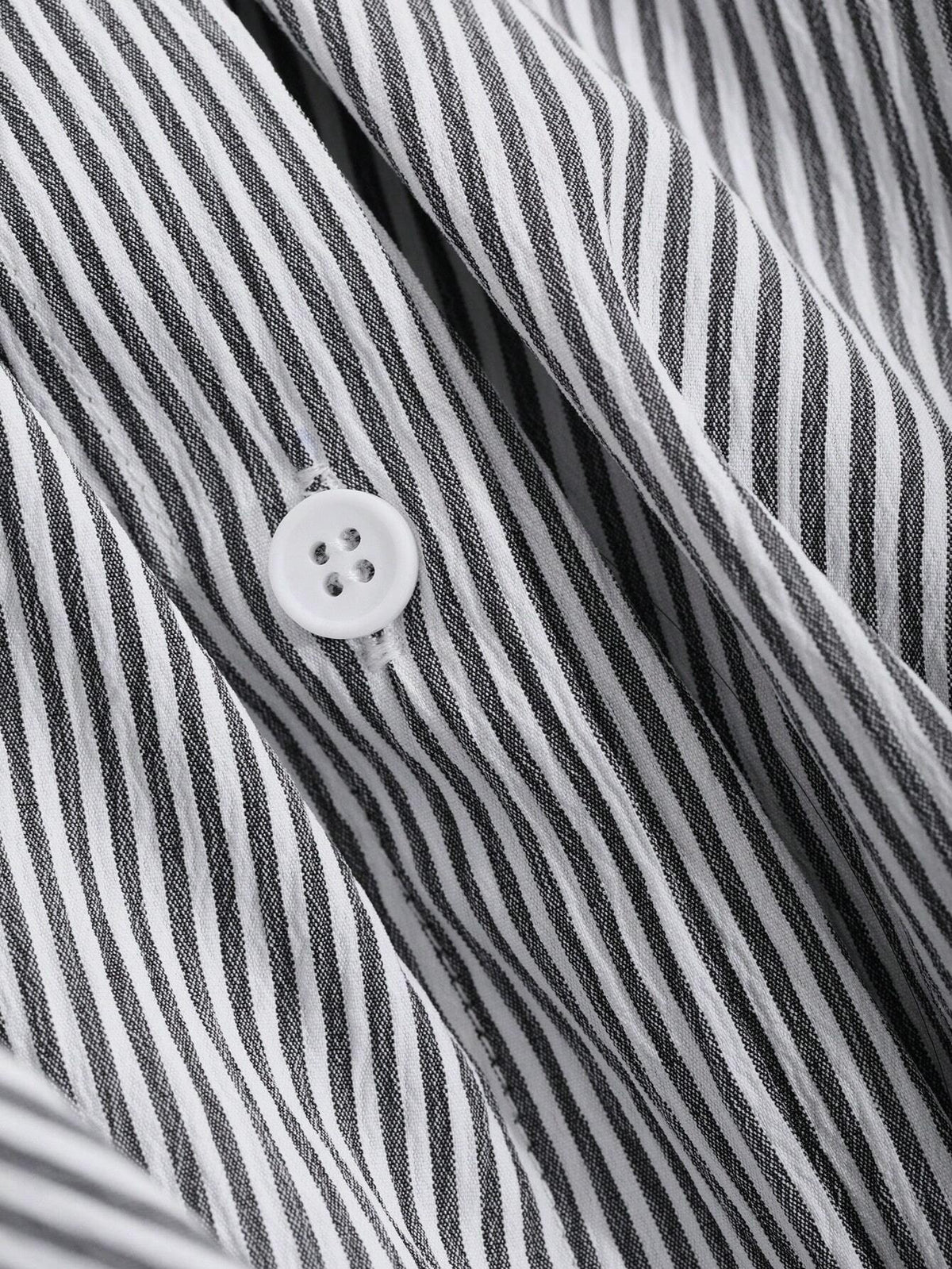 DAZY Striped Loose Long Sleeve Lapel Blouse For Women