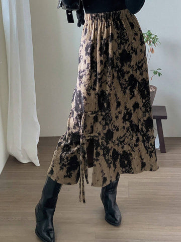 DAZY Tie Dye Split Hem Skirt