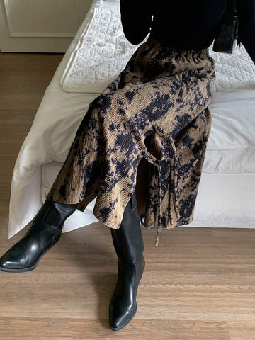 DAZY Tie Dye Split Hem Skirt