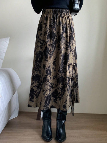 DAZY Tie Dye Split Hem Skirt