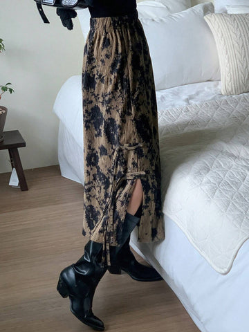 DAZY Tie Dye Split Hem Skirt