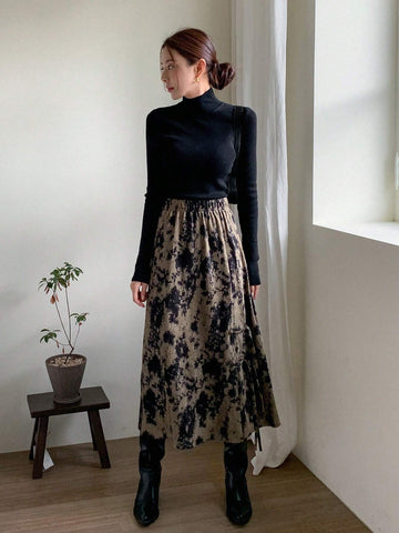 DAZY Tie Dye Split Hem Skirt