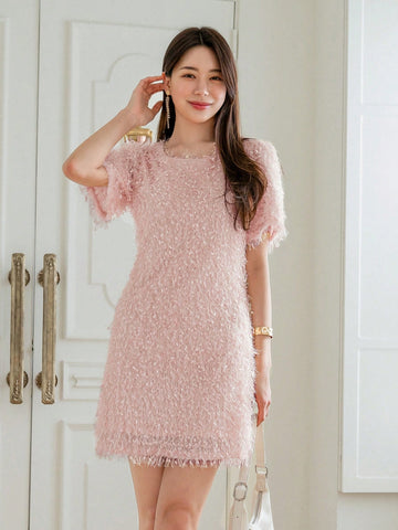 DAZY Women'S Short Sleeve Dress