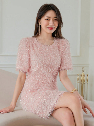 DAZY Women'S Short Sleeve Dress