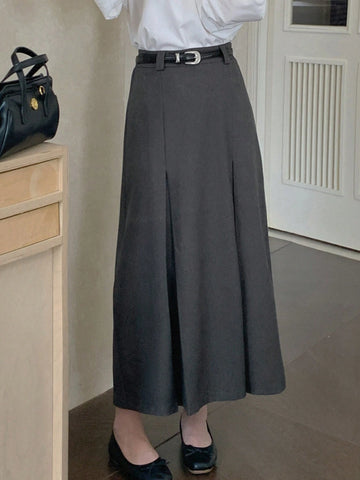 DAZY Women Casual Solid Color Pleated Skirt