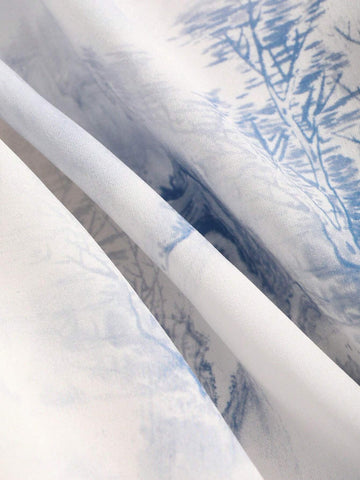 DAZY Women Fashionable Elegant Printed Top And Skirt Set