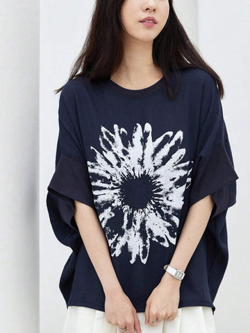 DAZY Women Floral Print Linen Blend Shirt