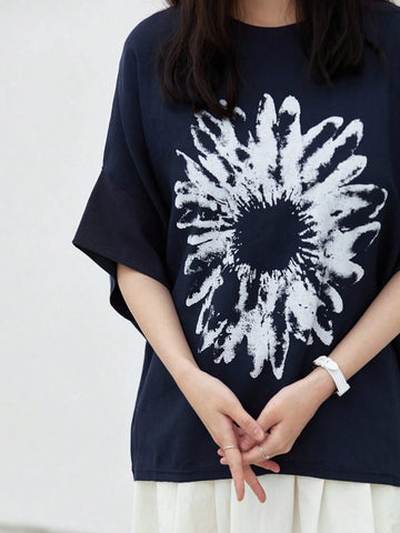 DAZY Women Floral Print Linen Blend Shirt