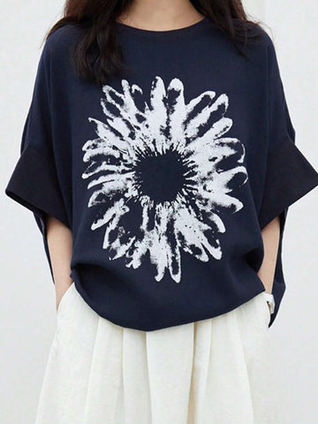 DAZY Women Floral Print Linen Blend Shirt