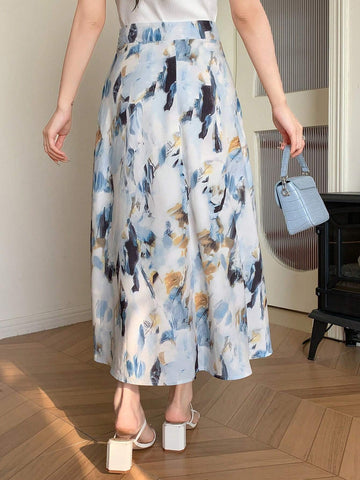 DAZY Women Floral Print Mid-Length Midi Skirt