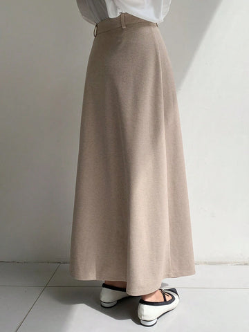 DAZY Women Long Wool Blend Skirt, Autumn/Winter