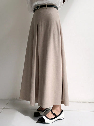 DAZY Women Long Wool Blend Skirt, Autumn/Winter