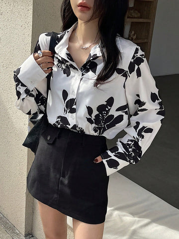 DAZY Women Loose Casual Blouse, Minimalist And Stylish For Everyday Wear