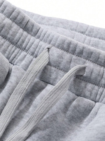 DAZY Women Oblique Shoulder Long Sleeve Sweatshirt & High Waist Drawstring Wide Leg Casual Pants Two-Piece Set, Early Autumn