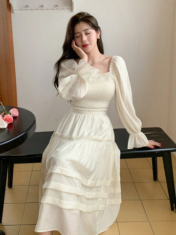 DAZY Women Off Shoulder Short Crop Top & High Waist A-Line Skirt With Ruffle Hem Set