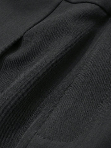 DAZY Women Solid Color Front Button Plain Straight Leg Trousers, Casual Everyday Wear