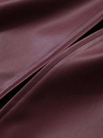 DAZY Women Straight Fitted PU Pencil Skirt, Minimalist And Fashionable For Casual Daily Wear Valentine Valentine's Day