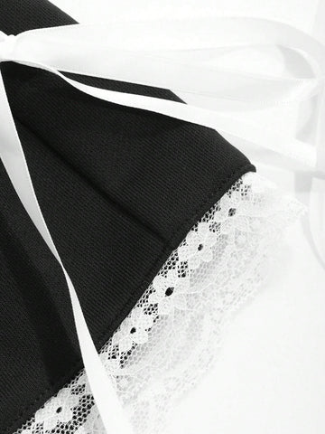 DAZY Women Striped Drawstring Contrast Color Panel Shorts