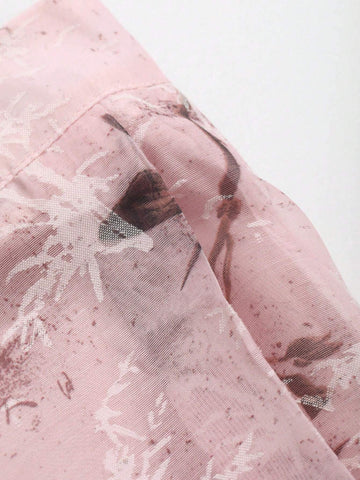 DAZY Women's Allover Print Casual Holiday Style Skirt