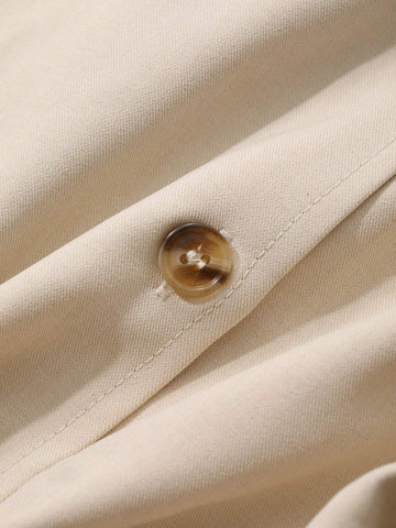 DAZY Women's Asymmetric Hem Collared Blouse, Ladylike