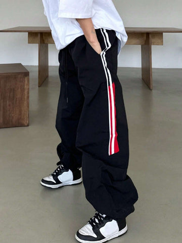 DAZY Women's Baggy Sporty Casual Color Block Joggers With Patchwork