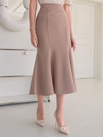 DAZY Women's Bodycon Mermaid Hem Skirt