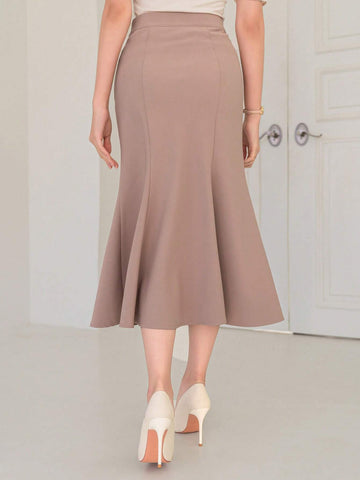 DAZY Women's Bodycon Mermaid Hem Skirt