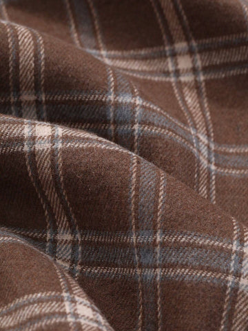 DAZY Women's Casual Plaid A-Line Skirt, Autumn