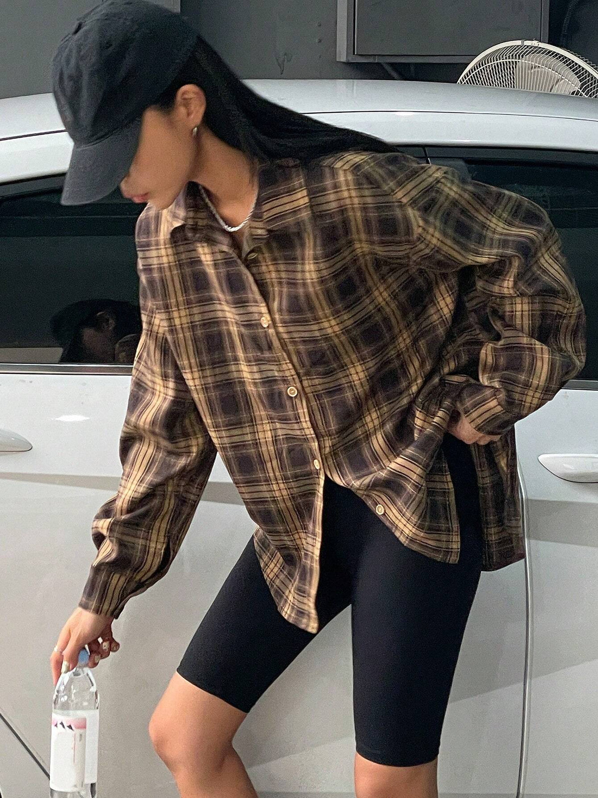 DAZY Women's Casual Plaid Long Sleeve Shirt, Spring And Autumn