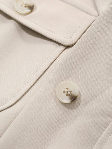 DAZY Women's Casual Urban Style Cinched Waist Cargo Pocket Mini Dress