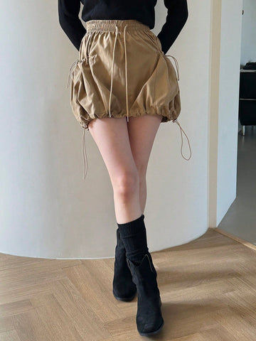 DAZY Women's Drawstring Detail Utility Skirt