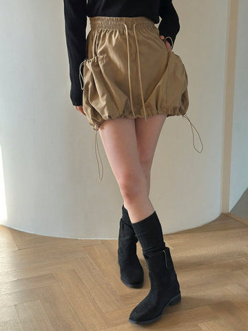 DAZY Women's Drawstring Detail Utility Skirt