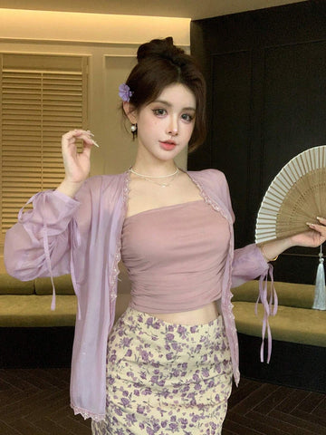 DAZY Women's Elegant And Simple Daily Two-Piece Set