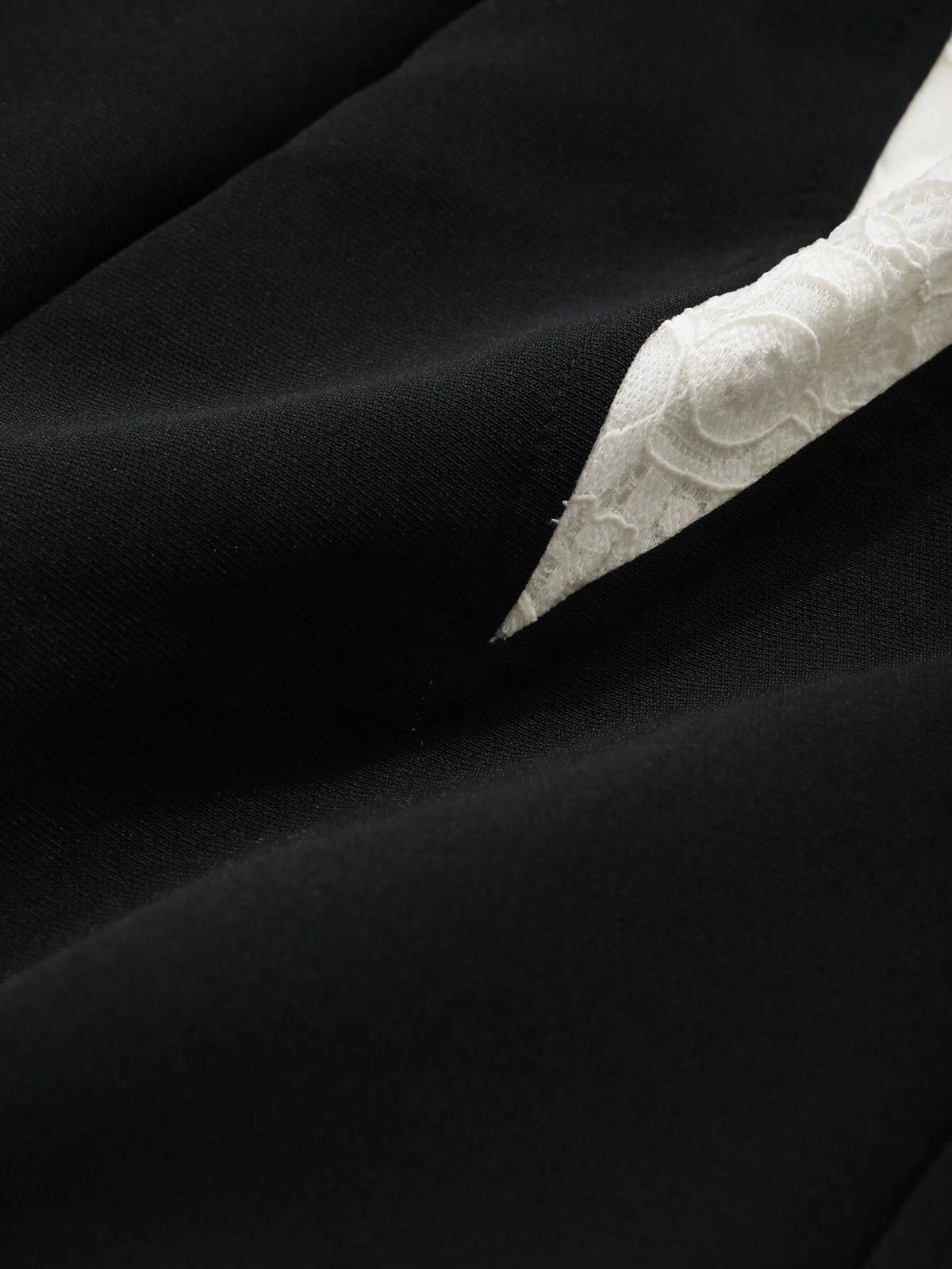 DAZY Women's Elegant Contrast Color Lace Patchwork Mini Dress