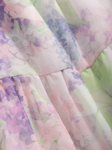 DAZY Women's Elegant Floral Allover Print Skirt For Summer