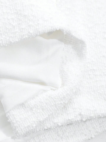 DAZY Women's Elegant Textured Split Hem Skirt, Spring & Summer