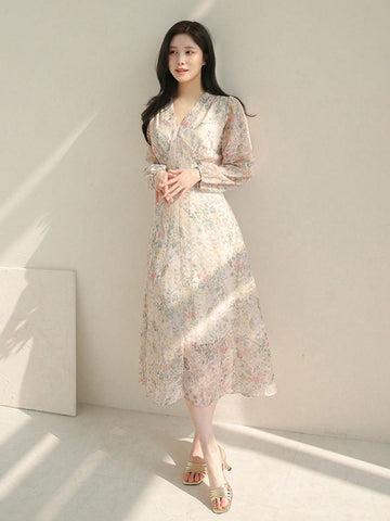 DAZY Women's Floral Print Dress